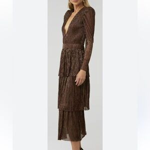 Sabina Musayev Brown Midi Dress